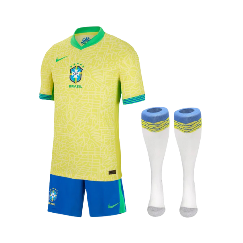 Kids Kit - Brazil Home 24/25 - Copa América 2024