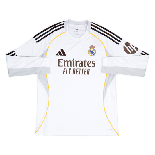 2025-26 Real Madrid CF Home Long Sleeve Kit