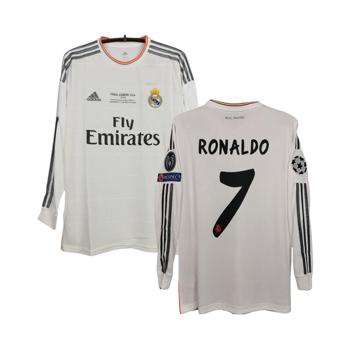 Real Madrid Home 13/14 - Ronaldo 7 - Champions League Final - Long Sleeve