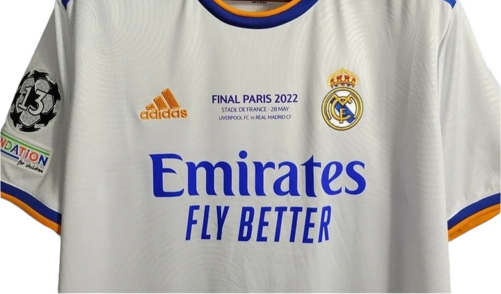 Real Madrid Home 21/22 - Champions League Final - Delivery in 48 Hours
