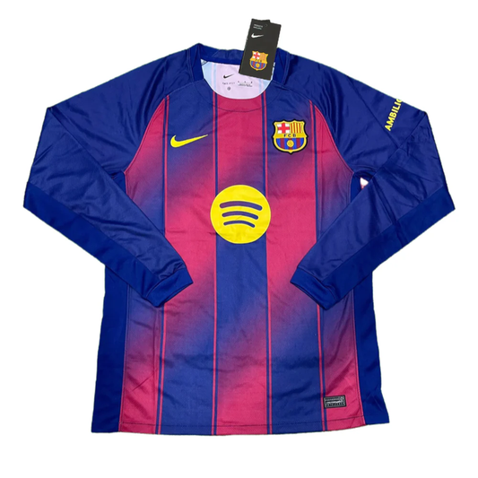 2025-26 FC Barcelona Home Long Sleeve Kit